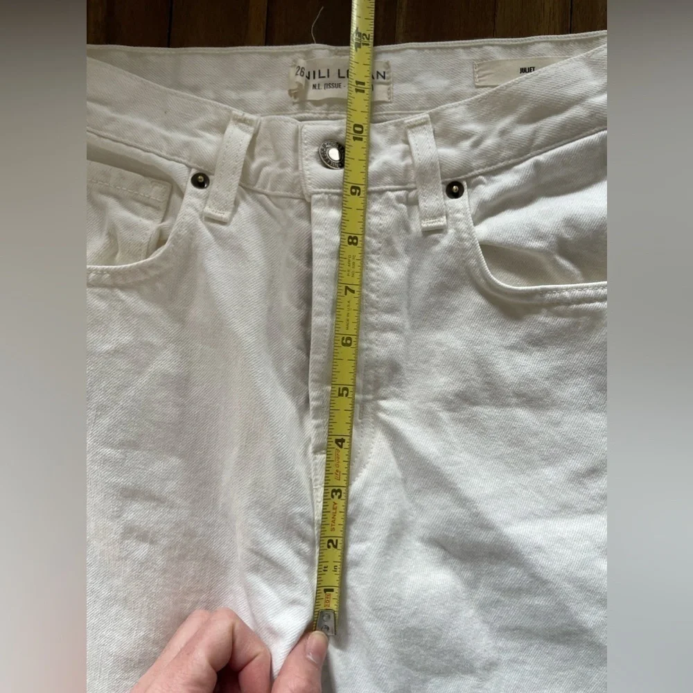NILI LOTAN Juliet Cream wash button fly jeans - Picture 7 of 8